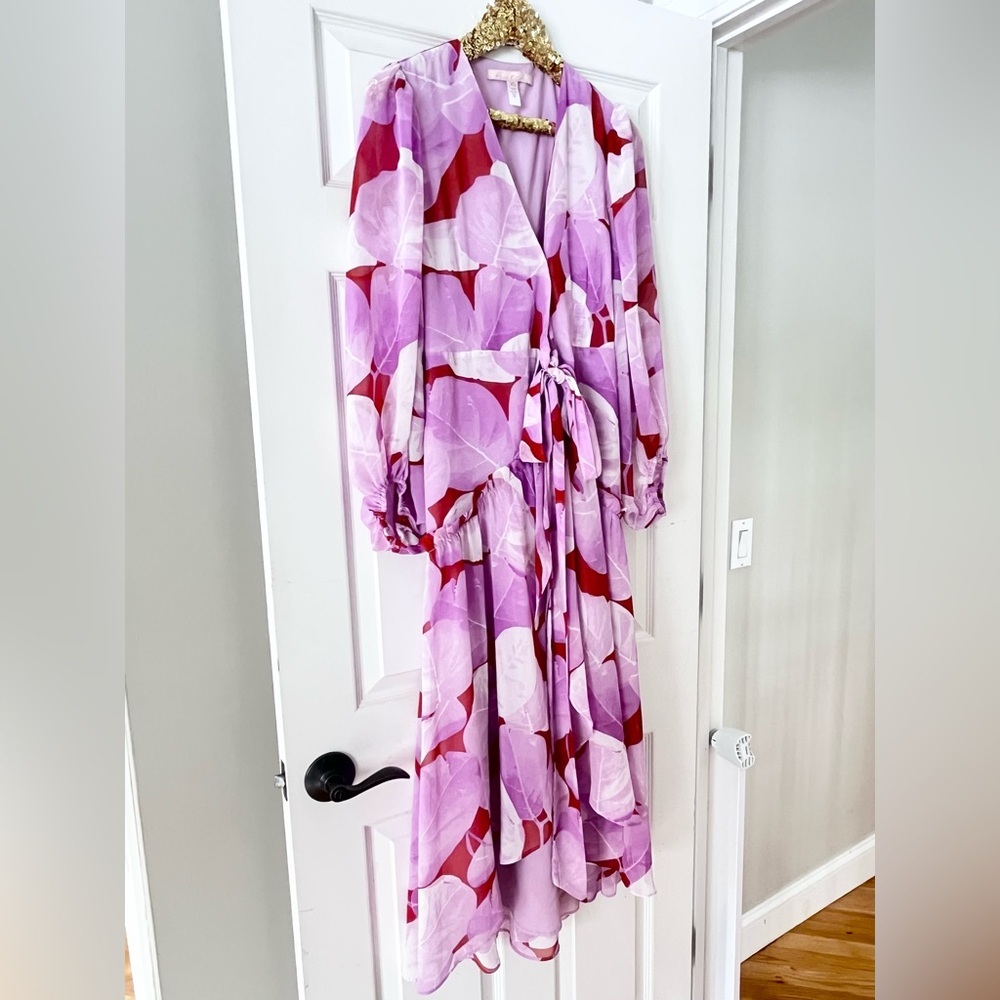 Anthropologie Hutch Geo Wrap Maxi Dress Bohemian Flowy - Picture 2 of 10